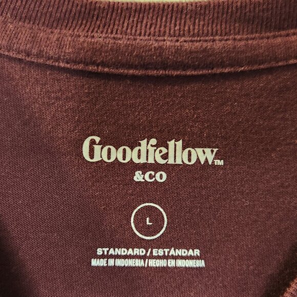 Maroon Goodfellow & Co. Mens Large Short Sleeve Tee - Picture 2 of 5
